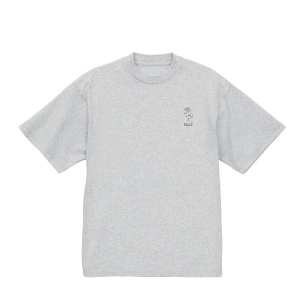ONE STROKE x Yoshiki T-shirt 【骨よりアイス犬】one point gray