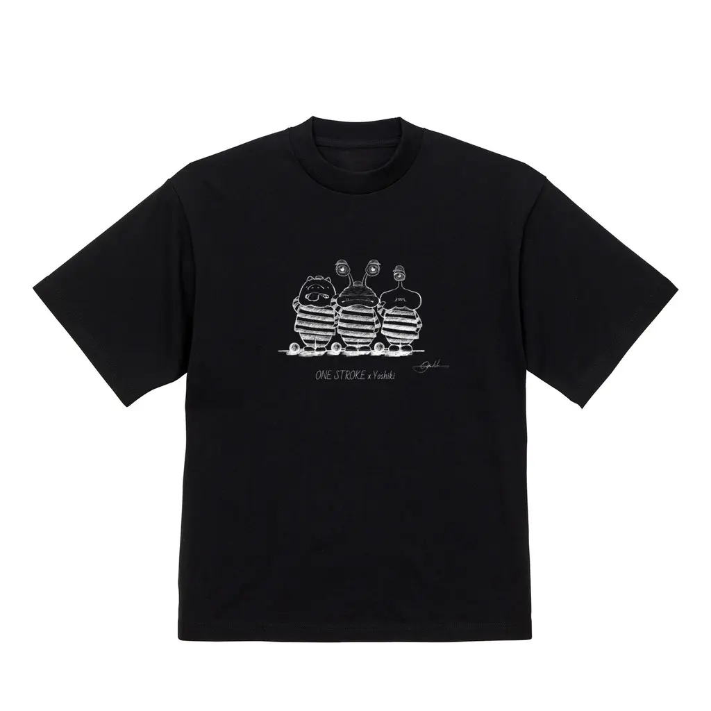ONE STROKE x Yoshiki T-shirt【強制労働宇宙人】black