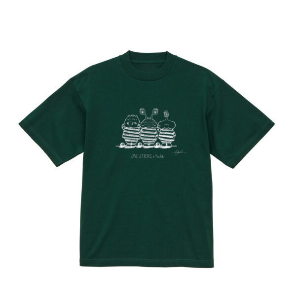 ONE STROKE x Yoshiki T-shirt【強制労働宇宙人】green