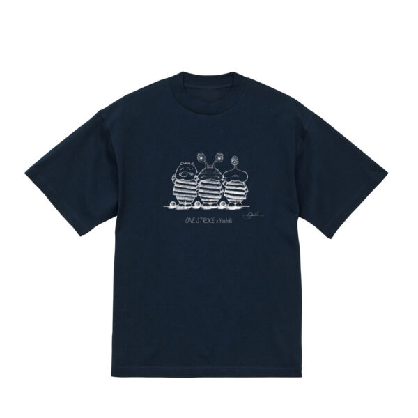 ONE STROKE x Yoshiki T-shirt【強制労働宇宙人】navy