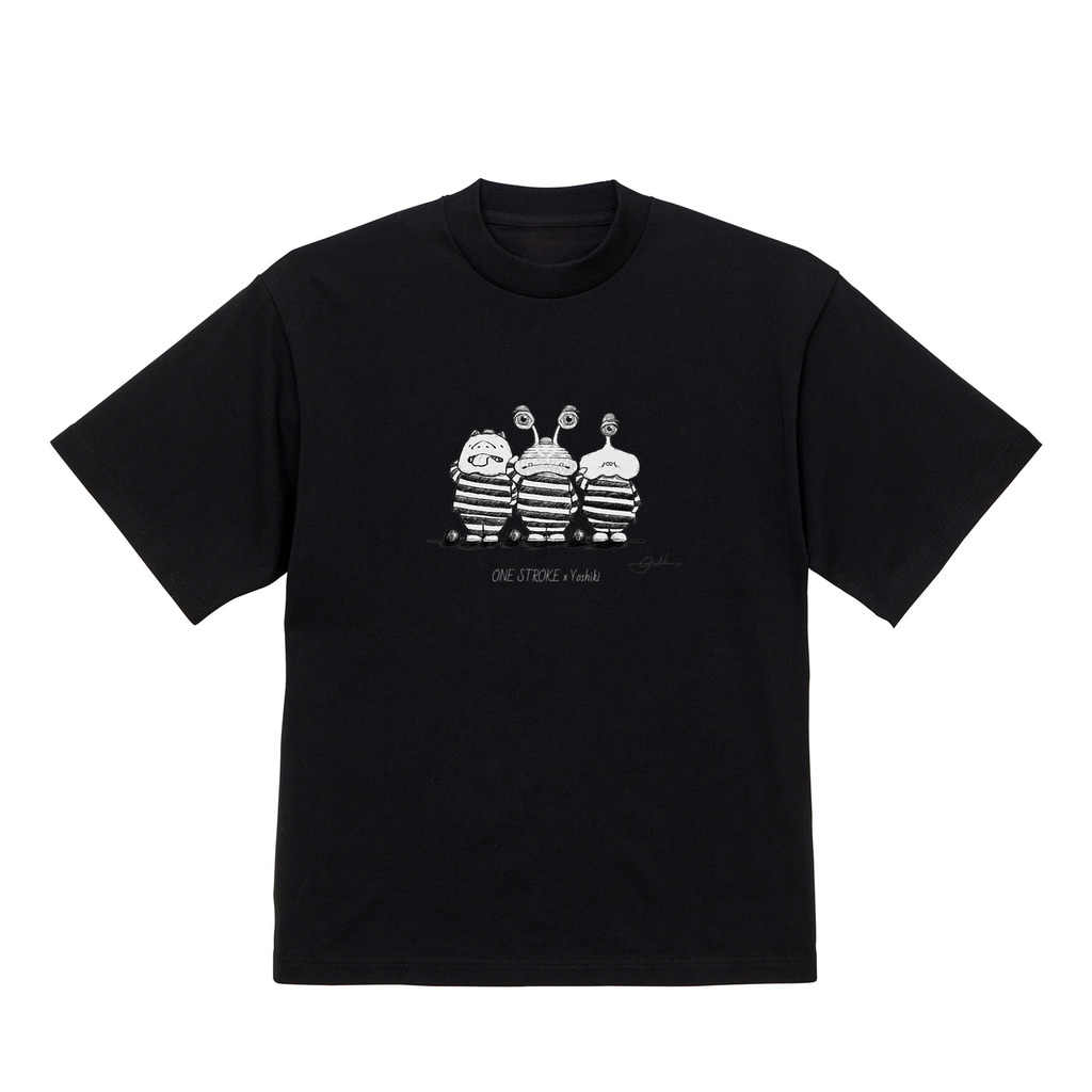 ONE STROKE x Yoshiki T-shirt【強制労働宇宙人】black