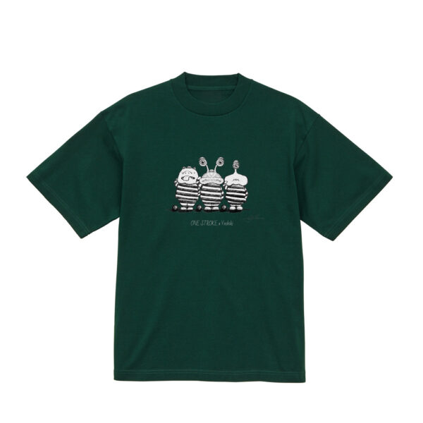 ONE STROKE x Yoshiki T-shirt【強制労働宇宙人】green